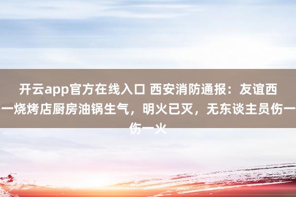 开云app官方在线入口 西安消防通报：友谊西路一烧烤店厨房油锅生气，明火已灭，<a href=